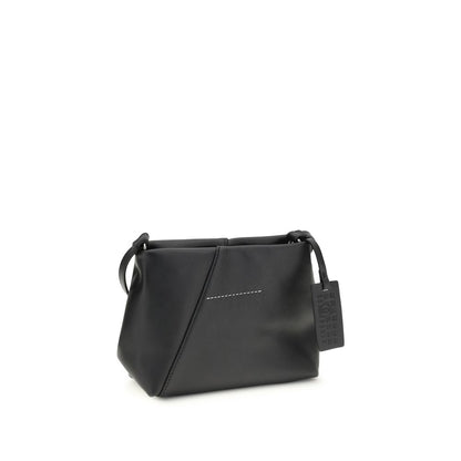 MM6 Black Calf Leather Bos Taurus Shoulder Bag
