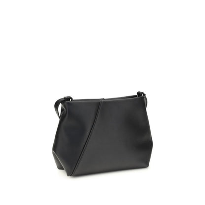 MM6 Black Calf Leather Bos Taurus Shoulder Bag