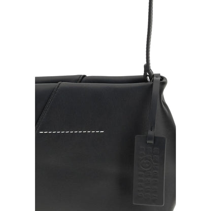 MM6 Black Calf Leather Bos Taurus Shoulder Bag