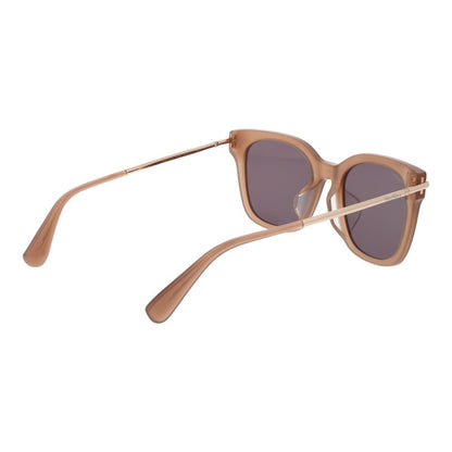 Sunglasses by Max Mara for women in acetate beige showcases a ethereal silhouette, featuring beige coloured frame butterfly full-rim frame design with non-polarized category-3-dark-tint lens for a ethereal finish.