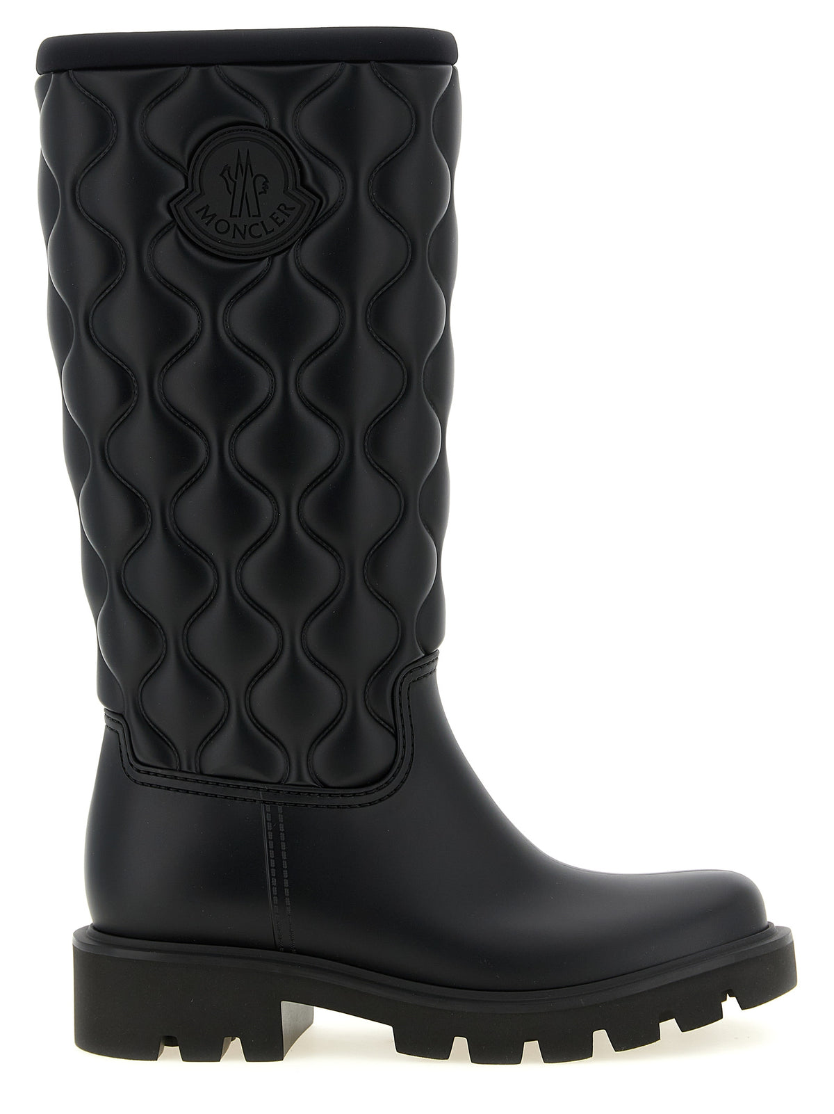 Over-The-Knee Winter Boots by Moncler for women in pvc black & signature features an enchanting design from the Women's PVC Over-The-Knee Winter Boots collection, highlighting a enchanting and for a refined look.