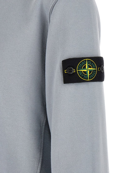Sweatshirt by Stone Island for men in stretch cotton gray features an enviable silhouette, showcasing a premium and refined for a truly enviable finish.