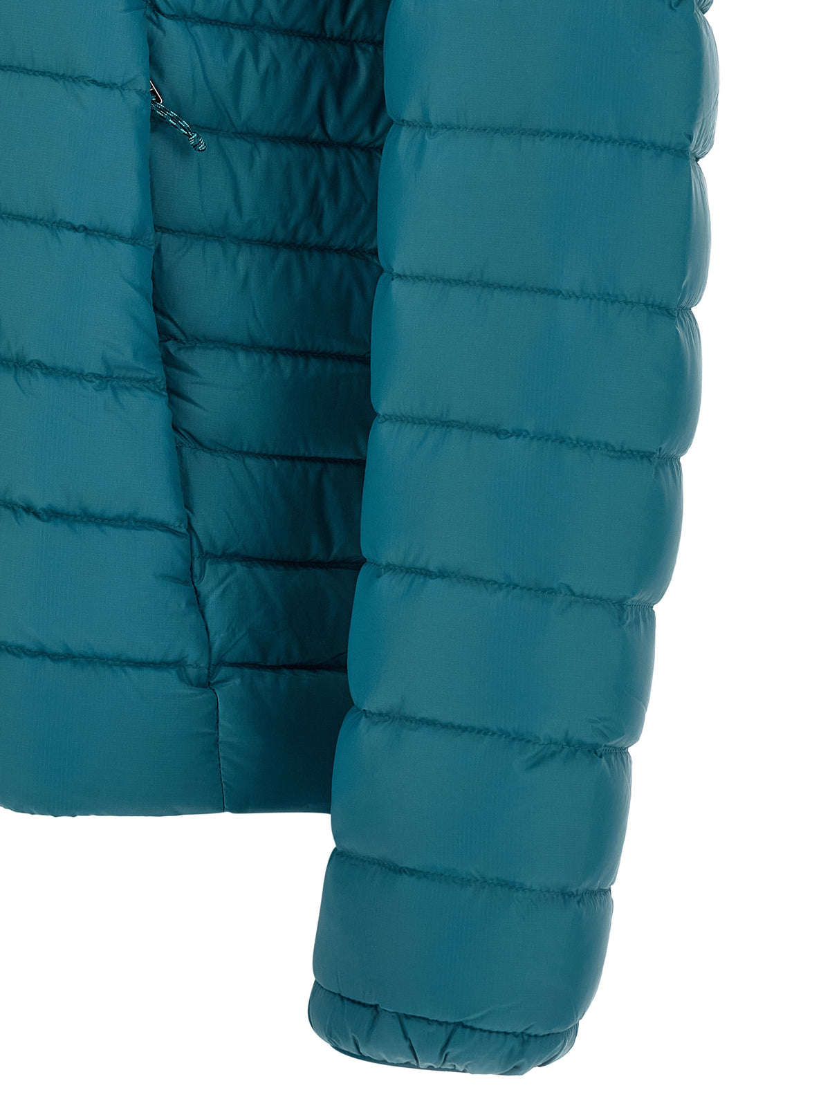 Hooded Puffer Jacket by PATAGONIA for men in nylon blue features an on trend silhouette, showcasing refined thermal, hooded & insulated and a sophisticated hooded neckline for a truly on trend finish.
