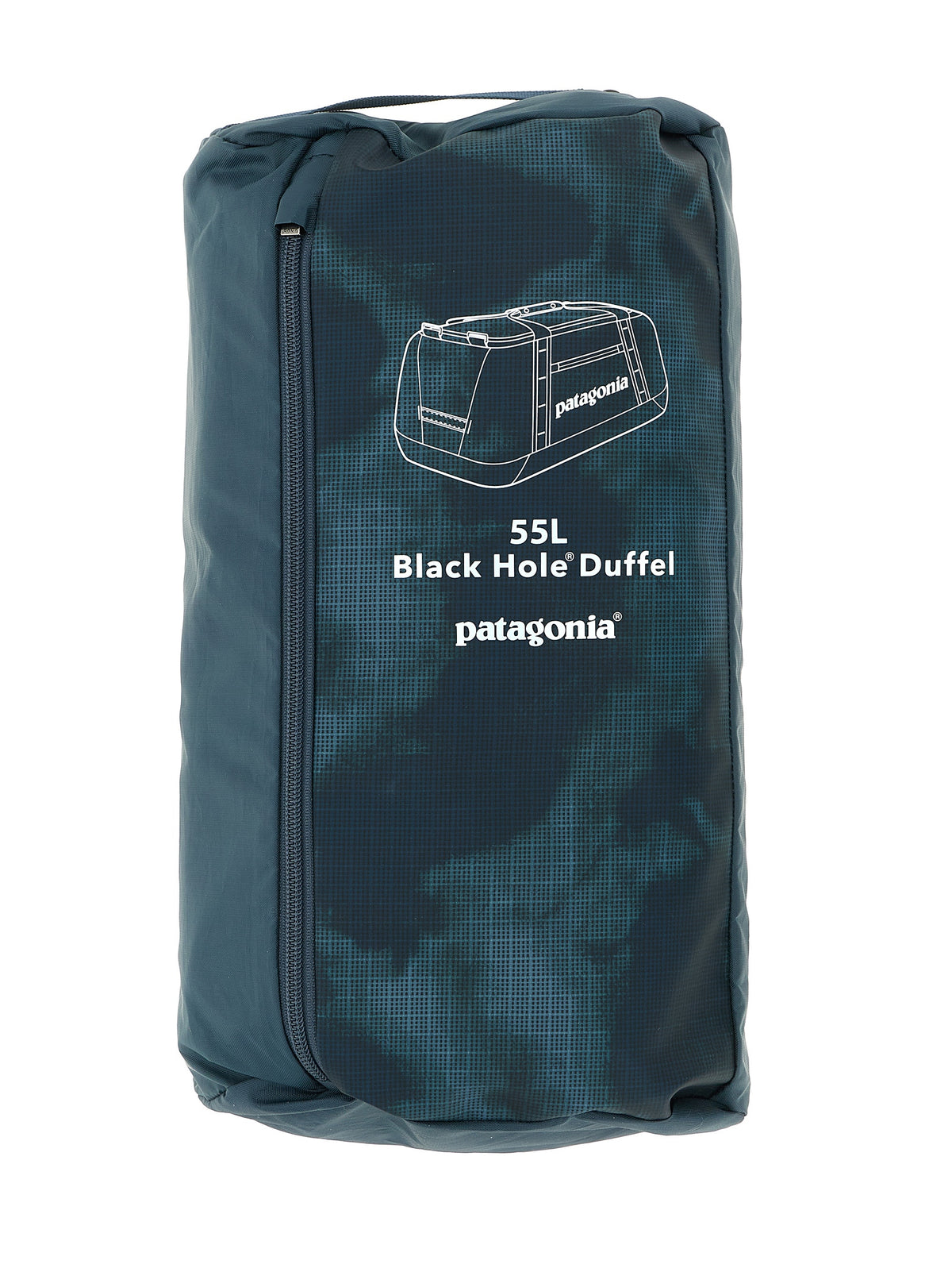 Travel Backpack by PATAGONIA for men in polyester & mesh black, light-blue, teal & patterned showcases an architectural Black Hole Polyester & Mesh Travel Backpack design, featuring a secure , ample , and architectural backpack-strap, adjustable-strap & handle for a sophisticated look.
