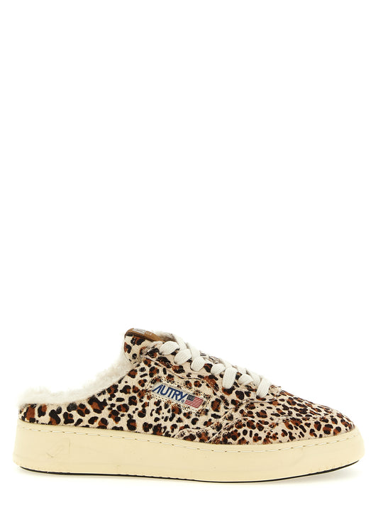 Sneakers by Autry for women in plush bos taurus cowhide leather animal, brown, signature & print features an fashionable silhouette, showcasing the premium Pony Women's Low Top Plush Bos Taurus Cowhide Leather Sneakers in a fashionable low-top style that offers a fashionable finish for refined style.