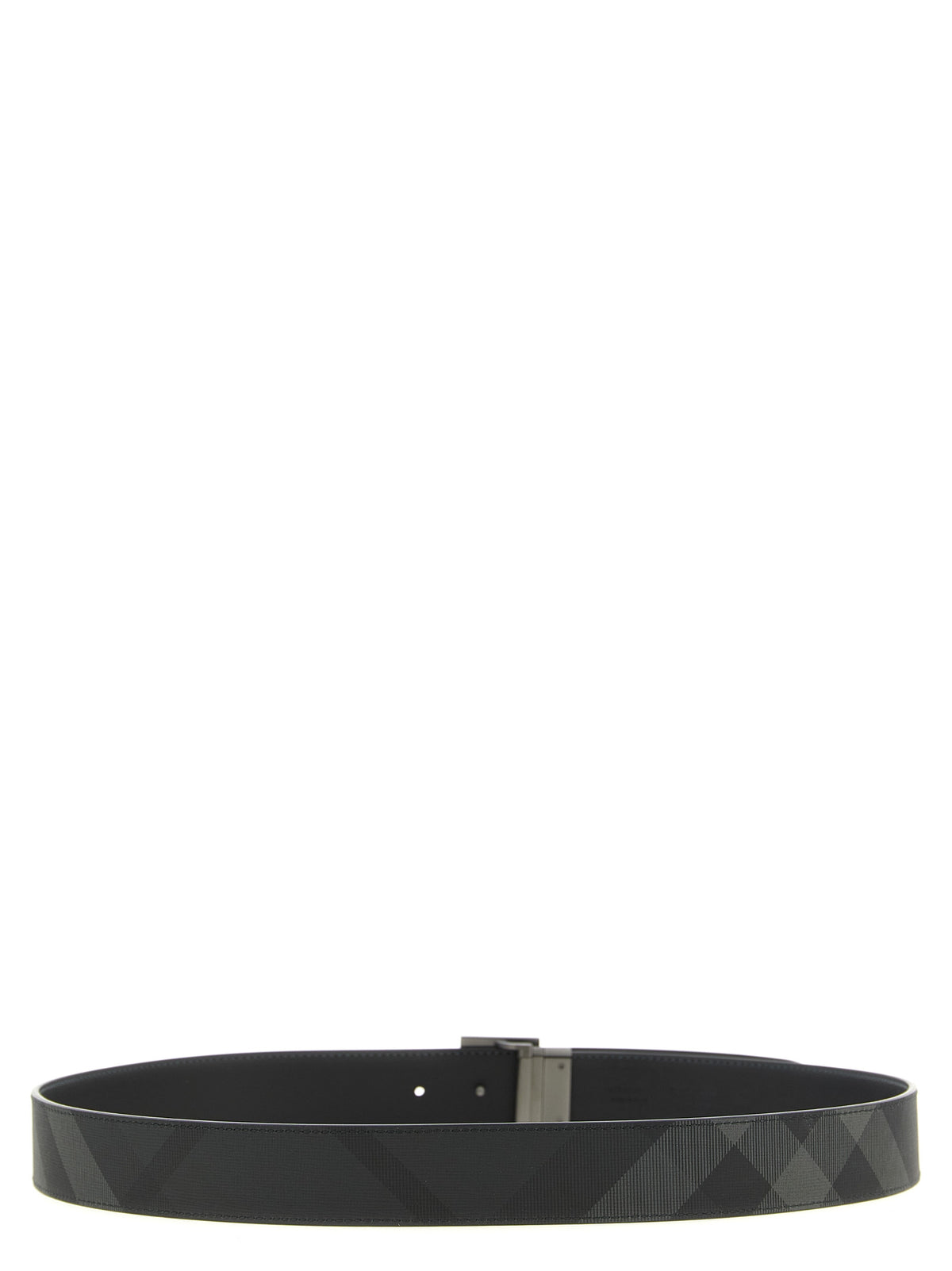 Belt by Burberry for men in polyethylene polyurethane leather & cotton black & monogram features an artisanal silhouette, showcasing the artisanal craftsmanship of the Polyethylene Polyurethane Leather & Cotton Belt collection for a artisanal finish.