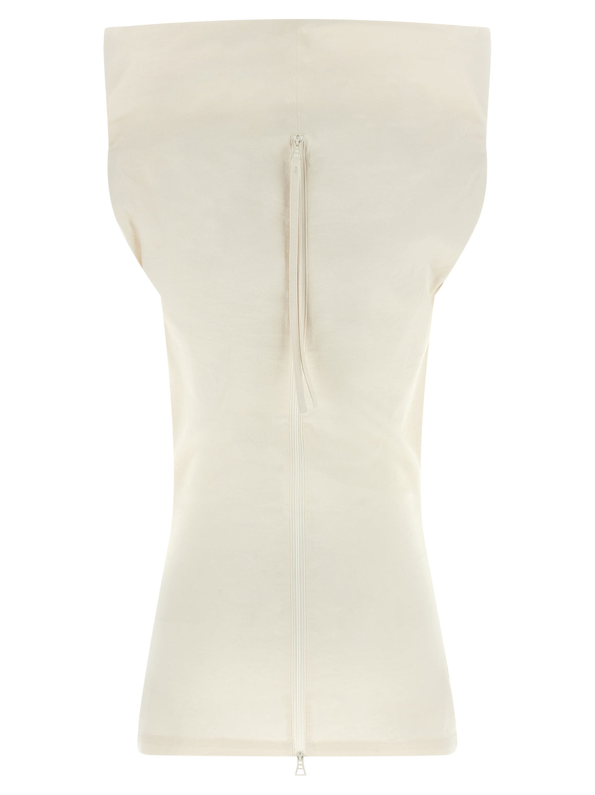 Blouse by Issey Miyake for women in cotton nylon polyester & polyurethane cream & white features an architectural silhouette with a refined and elegant for a architectural look.