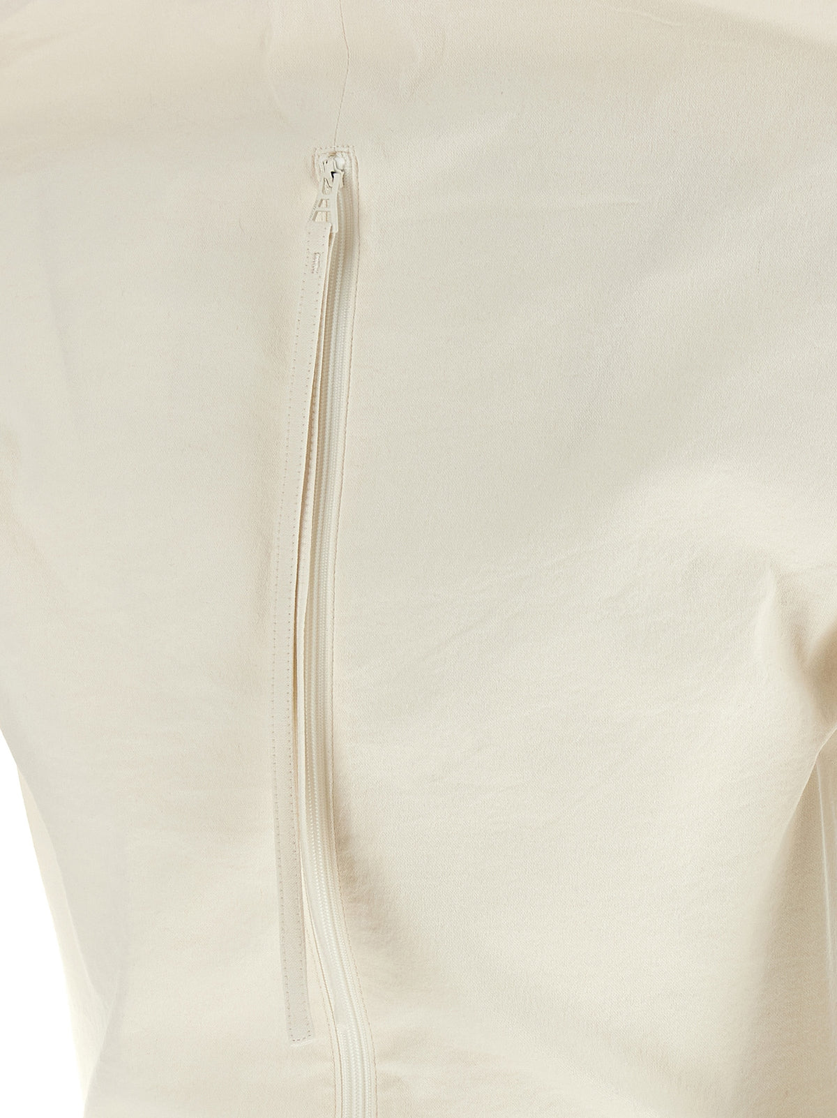 Blouse by Issey Miyake for women in cotton nylon polyester & polyurethane cream & white showcases a sublime silhouette, artfully detailed with a sublime and for a sophisticated, sublime finish.