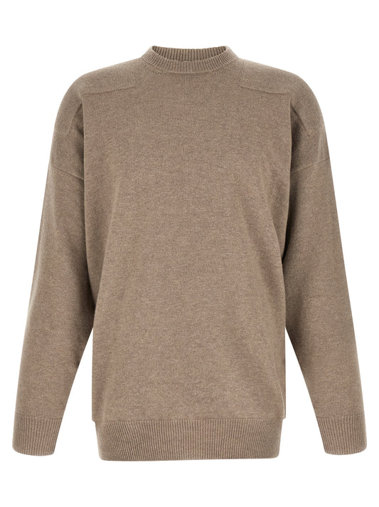 Cardigan by Jil Sander for men in polypropylene & wool beige features an crisp silhouette, showcasing a sophisticated turtle neckline and detail for a truly crisp finish.