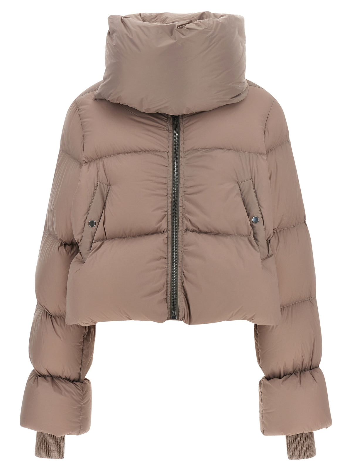 Puffer Jacket by Rick Owens for women in cotton nylon goose down & virgin wool multicolor, pink & signature features an contemporary silhouette, showcasing a sophisticated and contemporary insulated for a truly refined look.