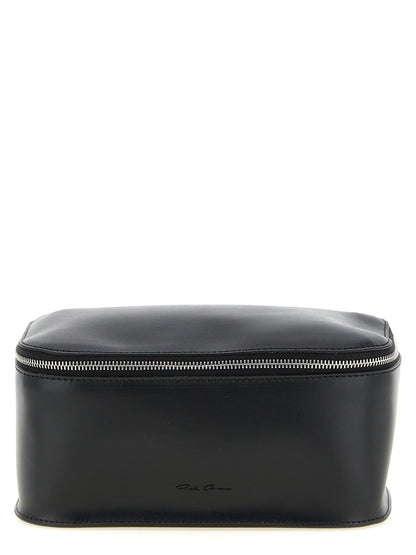 Earbuds Carrying Case by Rick Owens for men in polyester wool black & silver features a refined Calfskin Leather Earbuds Carrying Case design with a refined finish.