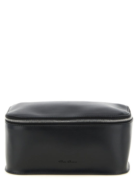 Earbuds Carrying Case by Rick Owens for men in polyester wool black & silver features a refined Calfskin Leather Earbuds Carrying Case design with a refined finish.