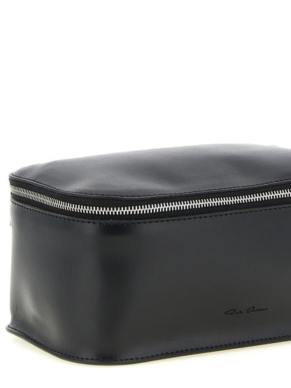 Earbuds Carrying Case by Rick Owens for men in polyester wool black & silver features a elevated sportive silhouette from the Calfskin Leather Earbuds Carrying Case collection, highlighting a elevated sportive design for a truly sophisticated aesthetic.