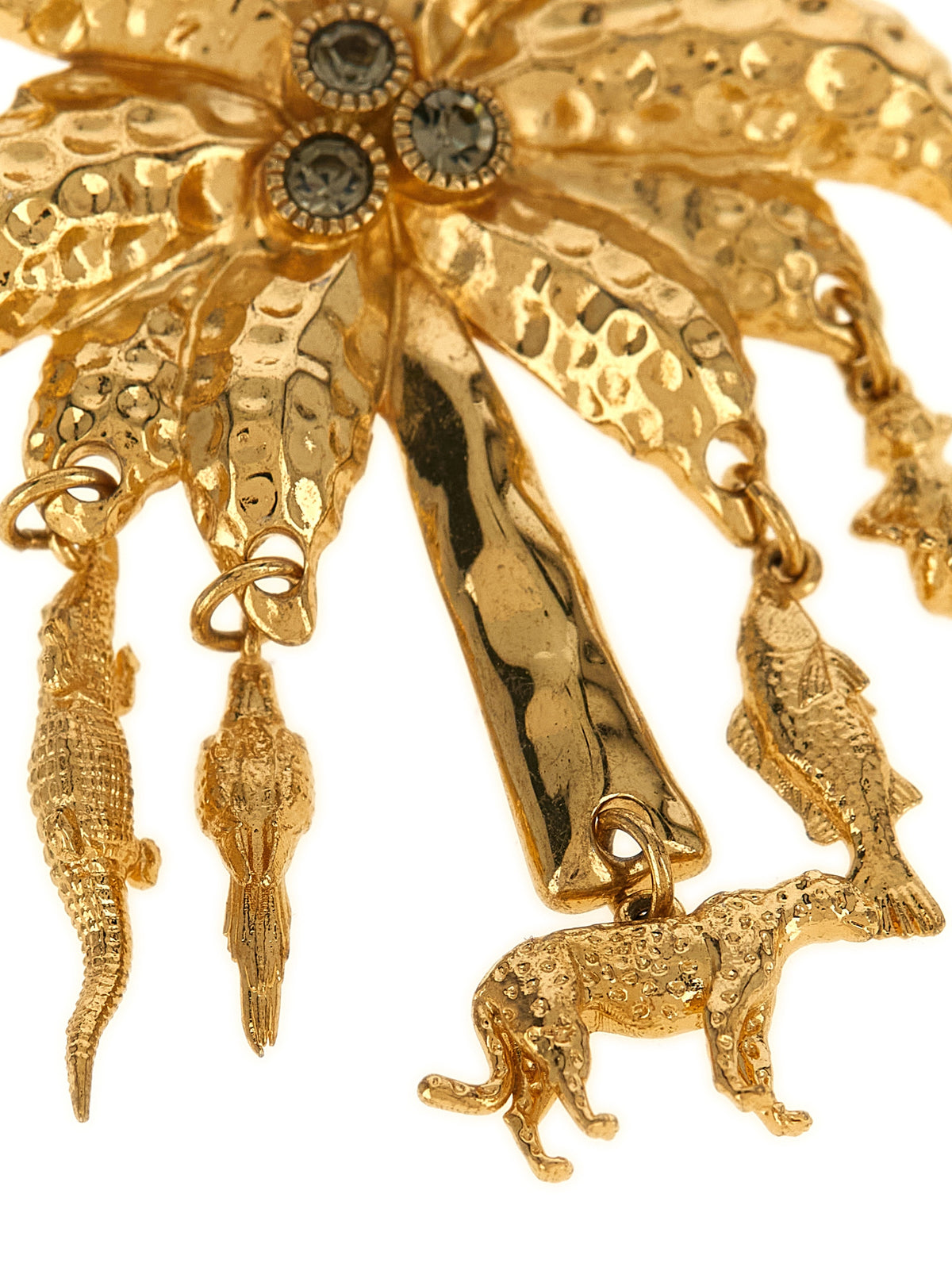 Earrings by Jacquemus for women in wool animal, copper & gold presents a exquisite silhouette, showcasing a exquisite from the Women's Brass Copper Gold & Rhinestone Earrings collection for a truly exquisite finish.