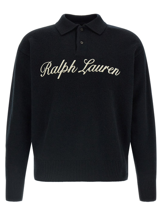 Polo Shirt by Polo Ralph Lauren for men in alpaca wool black showcases a enviable silhouette, featuring a refined and for a enviable finish.