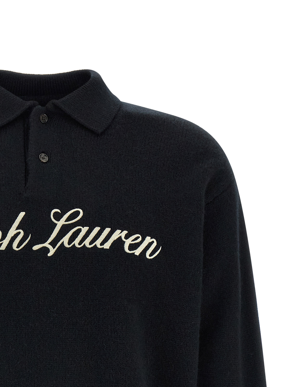 Polo Ralph Lauren Men's Relaxed Fit Alpaca Wool Polo Shirt - Black