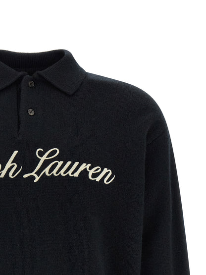 Polo Ralph Lauren Men's Relaxed Fit Alpaca Wool Polo Shirt - Black