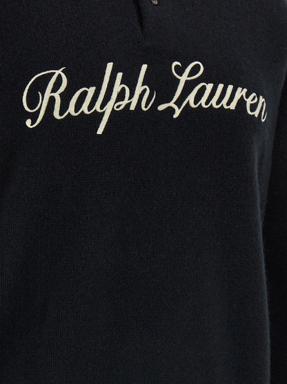 Polo Ralph Lauren Men's Relaxed Fit Alpaca Wool Polo Shirt - Black