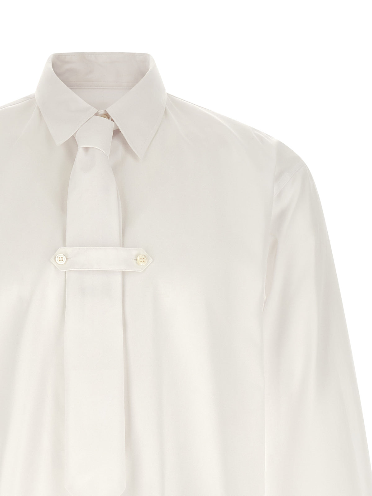 Shirt by Dries Van Noten for men in cotton white showcases a sublime silhouette, artfully detailed with a sublime and for a sophisticated, sublime finish.