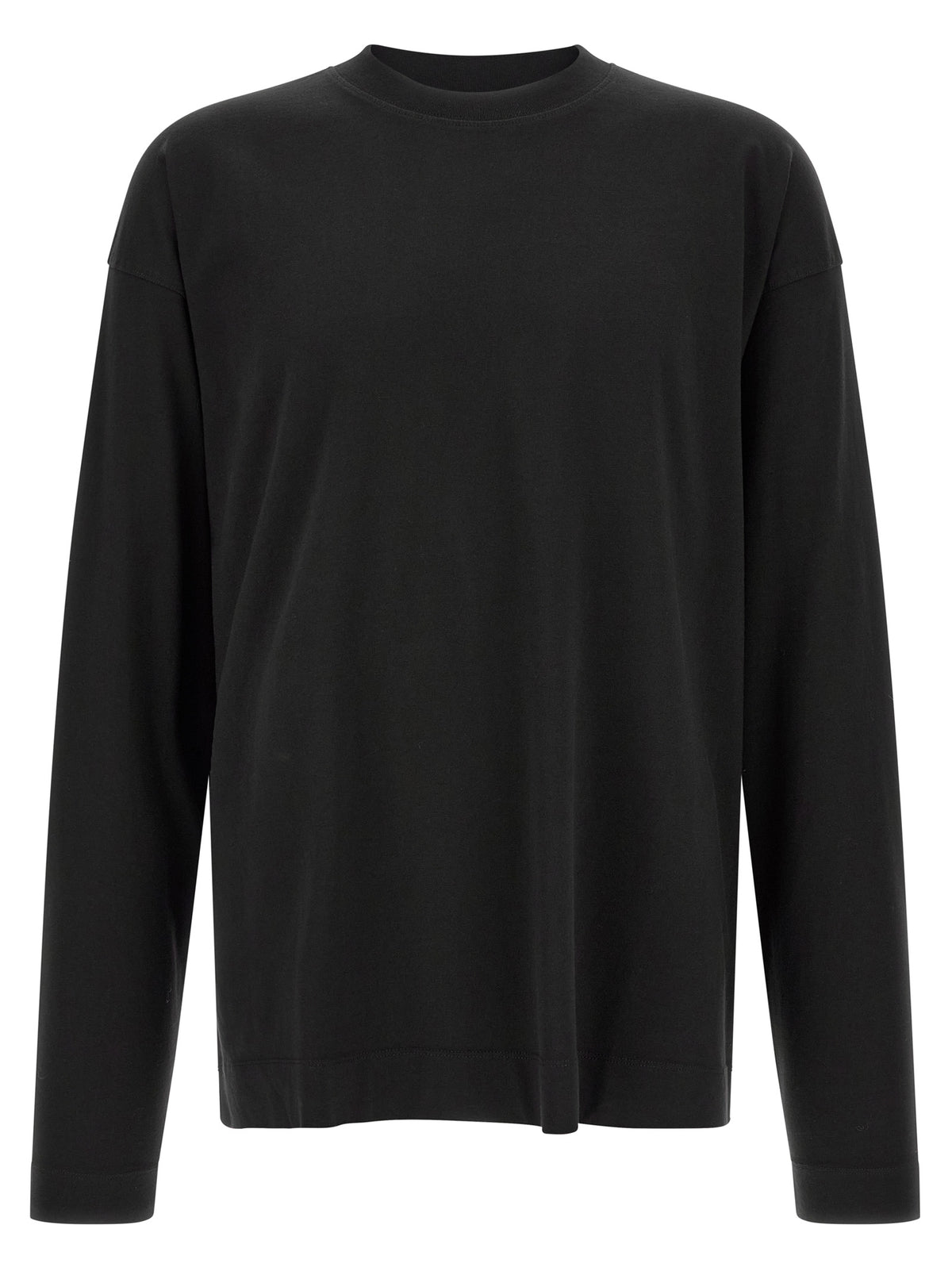 T-Shirt by Dries Van Noten for men in cotton black features an edgy silhouette, meticulously detailed with a sophisticated and crew neckline for a truly edgy finish.