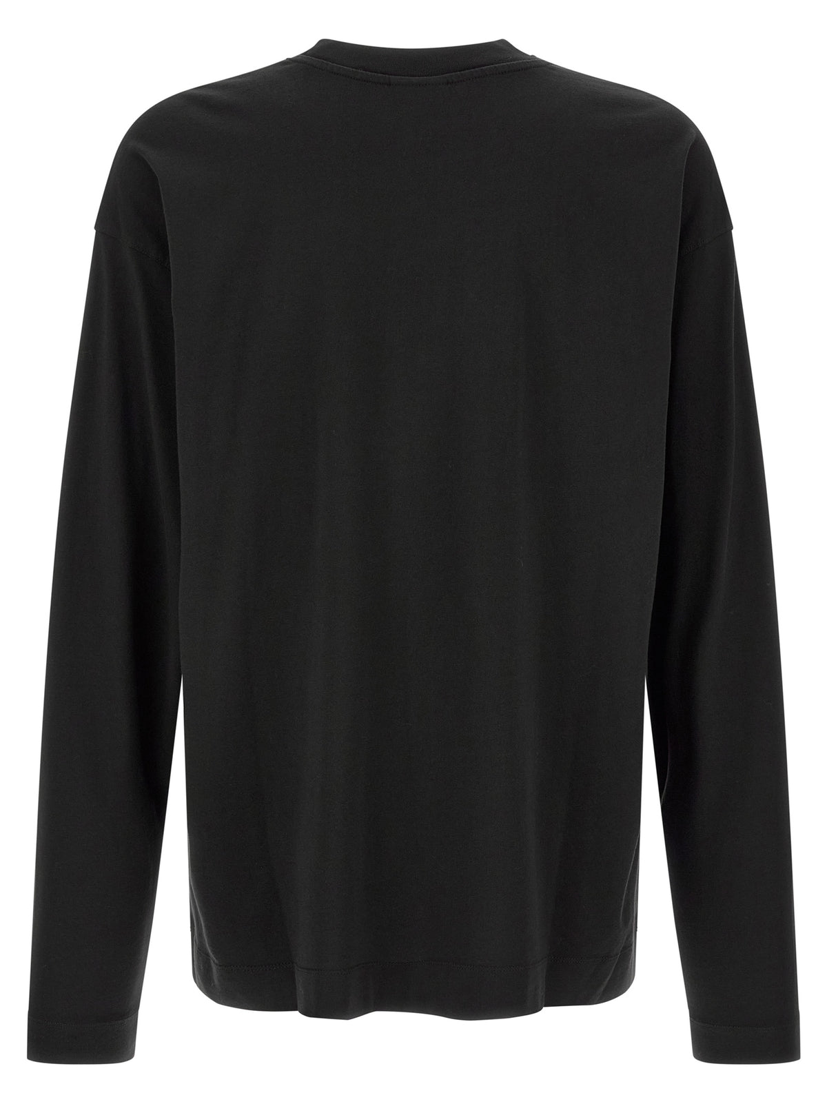 T-Shirt by Dries Van Noten for men in cotton black features an on trend silhouette, perfectly showcasing a on trend and crew neckline for an elevated aesthetic.