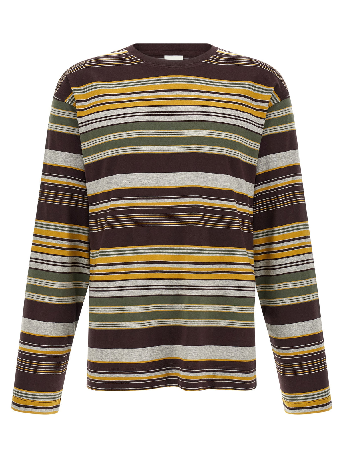 T-Shirt by Dries Van Noten for men in cotton multicolor, patterned & striped features an on trend silhouette, perfectly showcasing a on trend and for an elevated aesthetic.