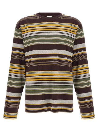 T-Shirt by Dries Van Noten for men in cotton multicolor, patterned & striped features an on trend silhouette, perfectly showcasing a on trend and for an elevated aesthetic.