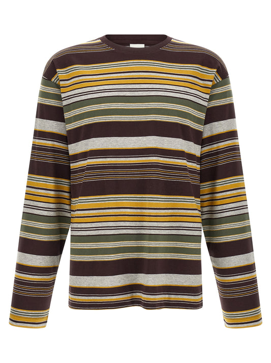 T-Shirt by Dries Van Noten for men in cotton multicolor, patterned & striped features an on trend silhouette, perfectly showcasing a on trend and for an elevated aesthetic.