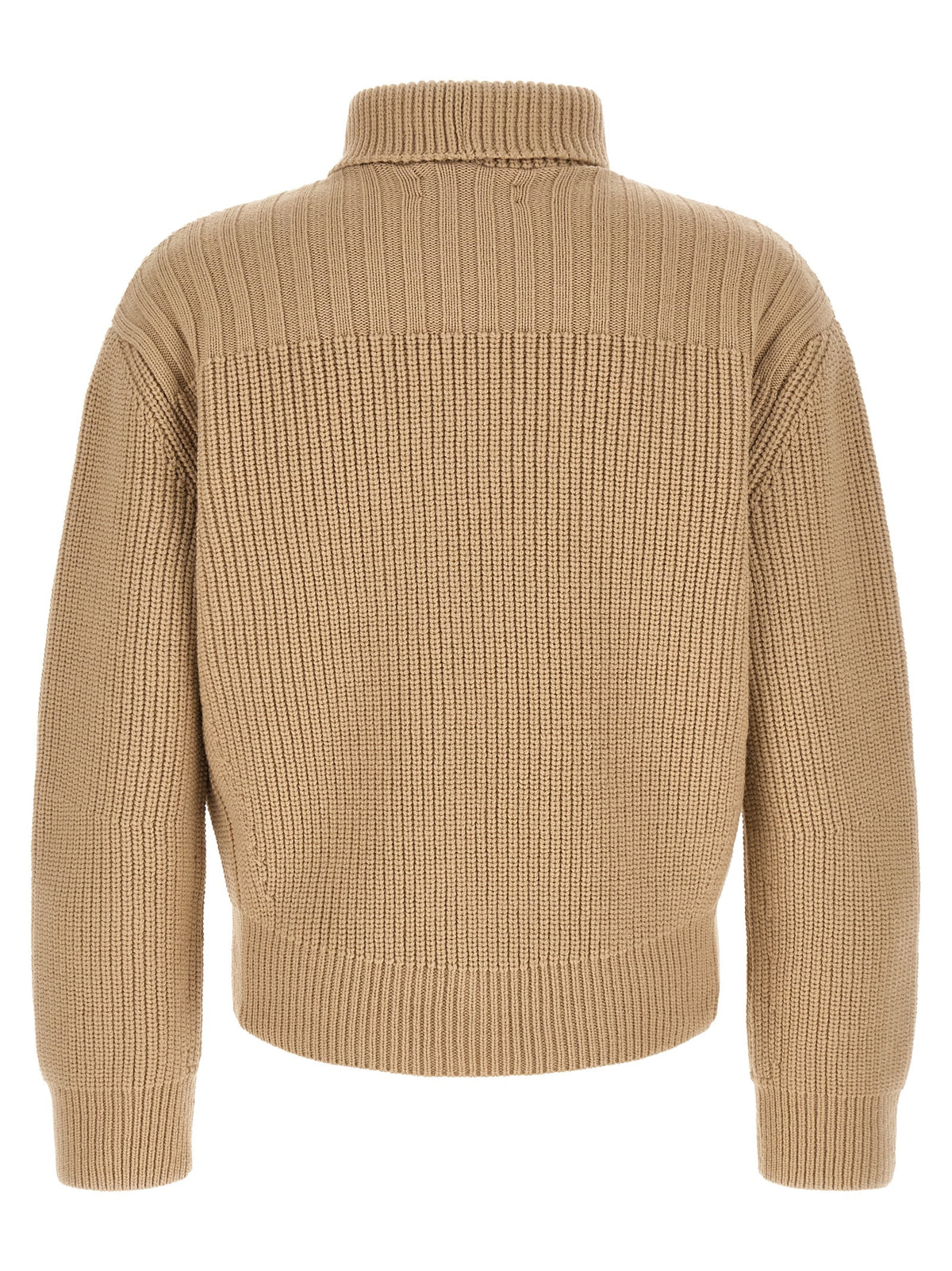 Dries Van Noten Men's Relaxed Fit Wool Cardigan - Beige Horn