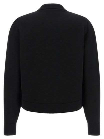 Moncler Women's Virgin Wool & Polyester Cardigan - Black