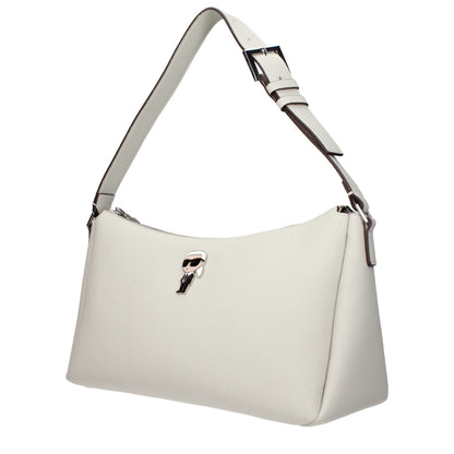 Karl Lagerfeld Gray Leather Shoulder Bag