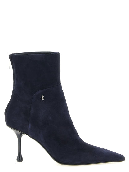 Jimmy Choo Blue Leather Ankle Boots