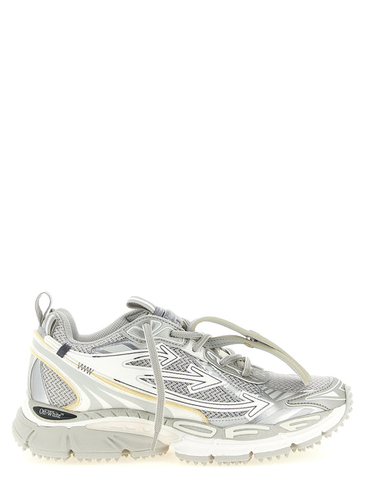 Athletic Sneakers by Off-White for women in polyamide polyester & polyurethane gray, silver, white, patterned & signature features an effortless chic silhouette, showcasing the signature athletic style of the Women's Athletic Polyamide Polyester & Polyurethane Sneakers collection with a truly effortless chic finish.