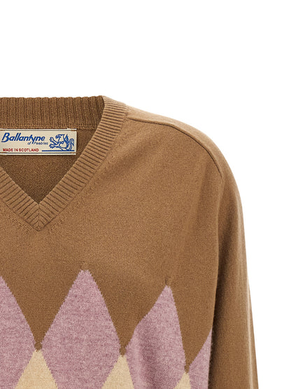 Ballantyne Brown Cashmere Cardigan