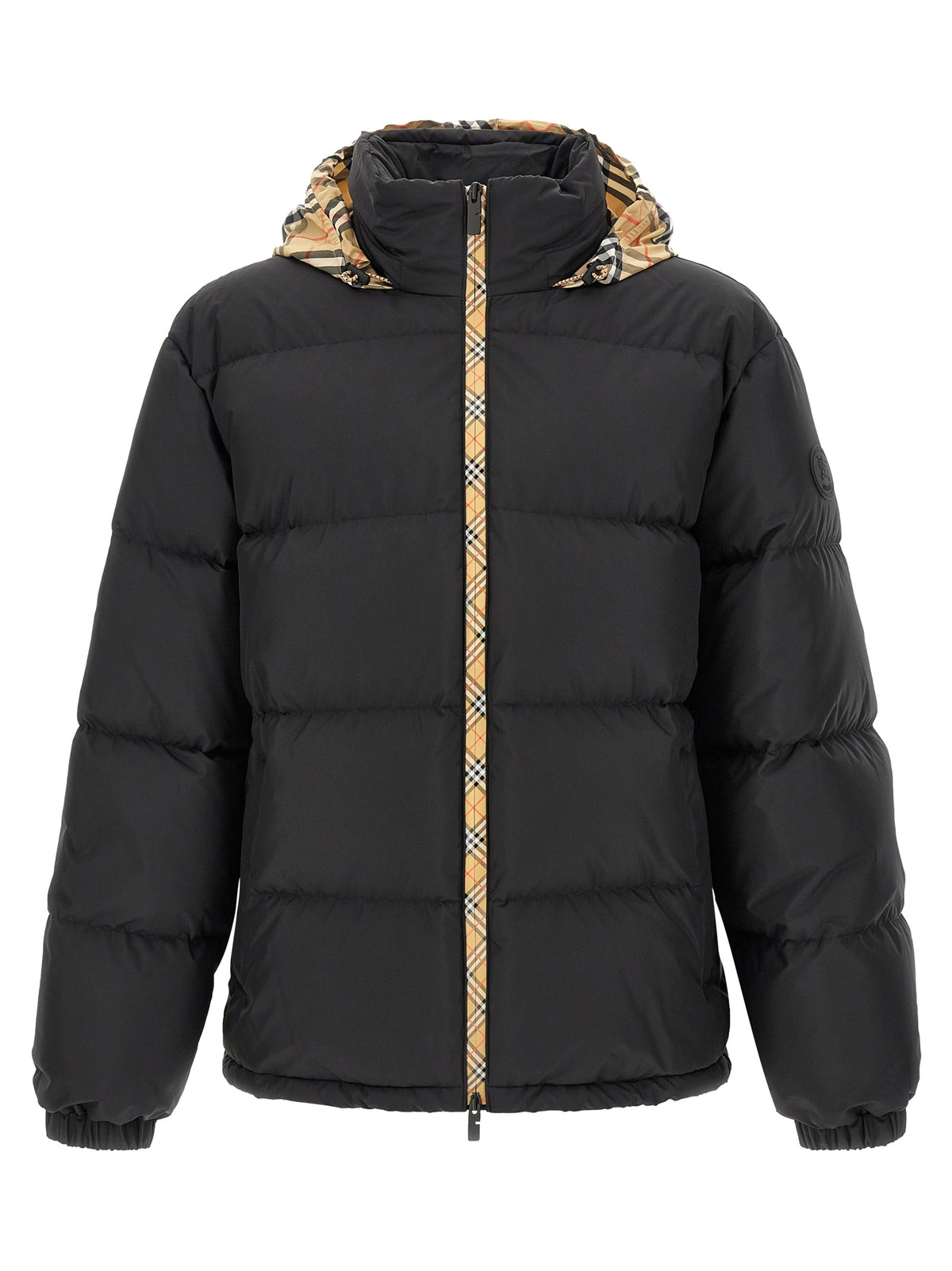 This Hooded Parka by Burberry for men in plush polyester & goose down black presents a enveloping silhouette, meticulously detailed with hooded & insulated and a enveloping hooded neckline.