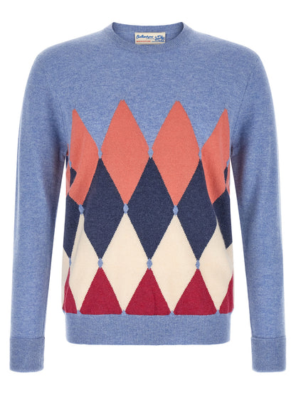 Ballantyne Blue Cashmere Cardigan