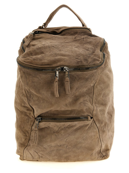 GIORGIO BRATO Beige Lamb Leather Backpack