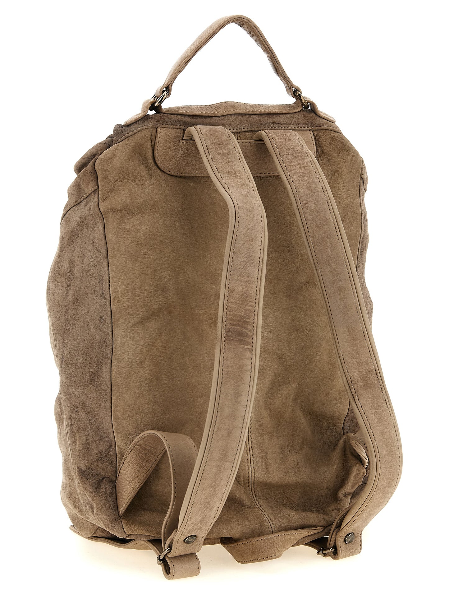GIORGIO BRATO Beige Lamb Leather Backpack