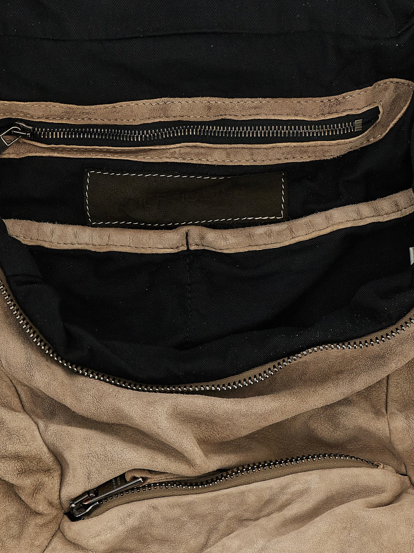 GIORGIO BRATO Beige Lamb Leather Backpack