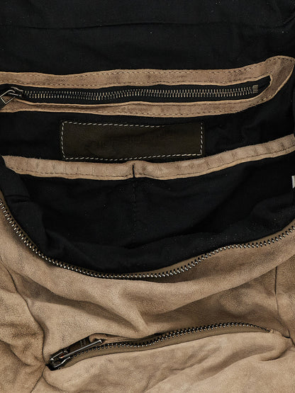 GIORGIO BRATO Beige Lamb Leather Backpack