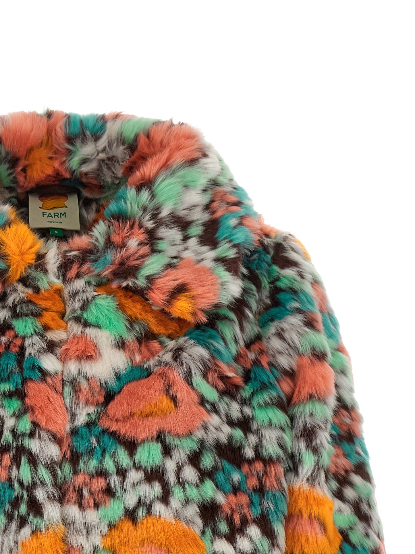 FARM RIO Multicolor Marabou Full-Length Jacket