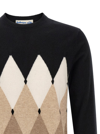 Ballantyne Black Cashmere Cardigan