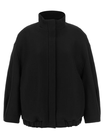 Dries Van Noten Black Wool Bomber