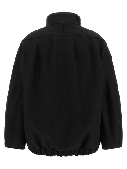 Dries Van Noten Black Wool Bomber