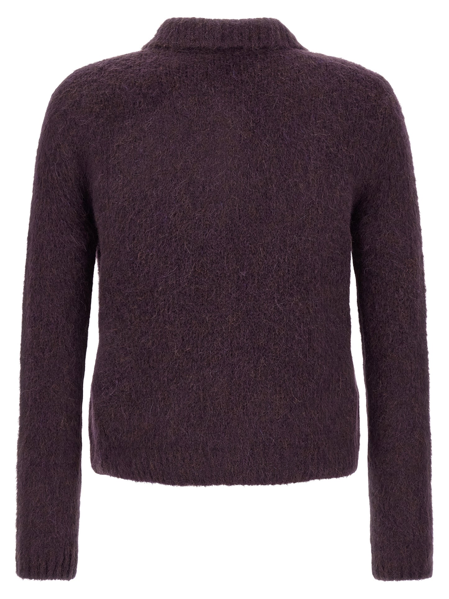 Dries Van Noten Purple Wool Cardigan