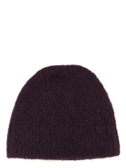 Dries Van Noten Purple Wool Beanie