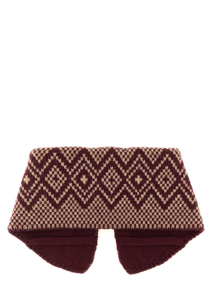 Dries Van Noten Bordeaux Wool Foulard