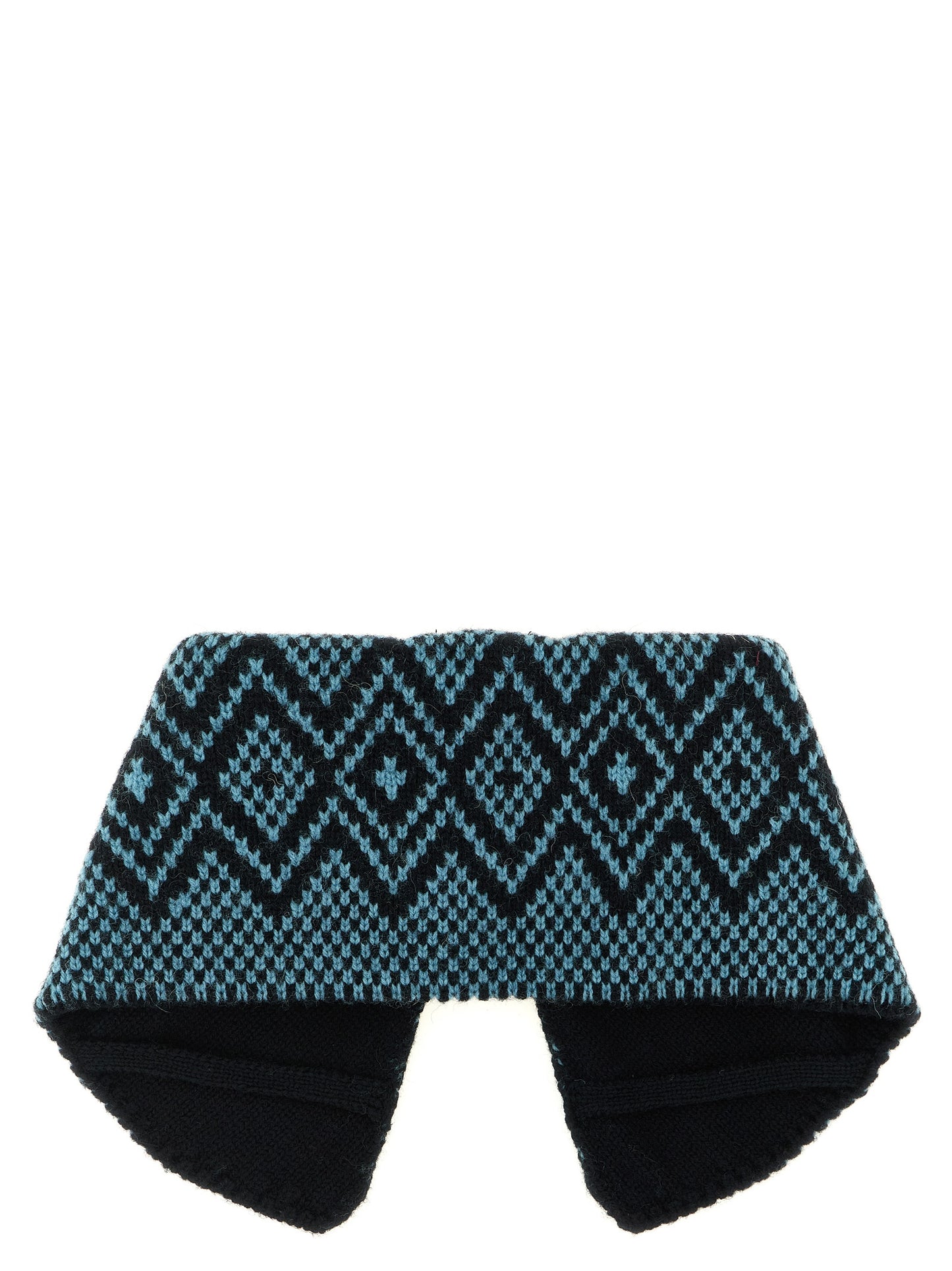 Dries Van Noten Blue Wool Foulard