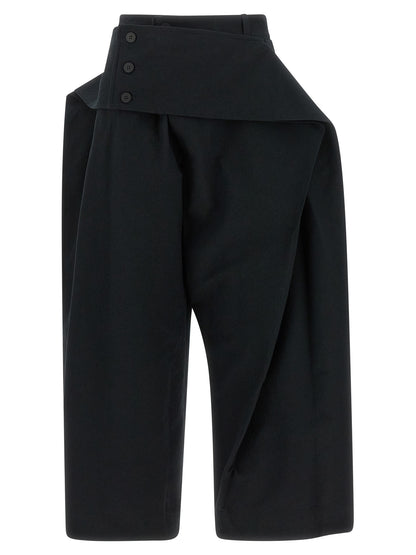 Issey Miyake Black Polyester Casual Pants