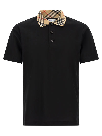Burberry Black Cotton Polo Shirt